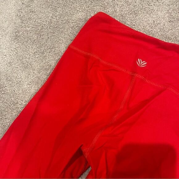 F21 Red Lace-up Leggings - Picture 7 of 8